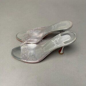 CHRISTIAN LOUBOUTIN Degramule Strass 85 Crystal-Embellished PVC Mules